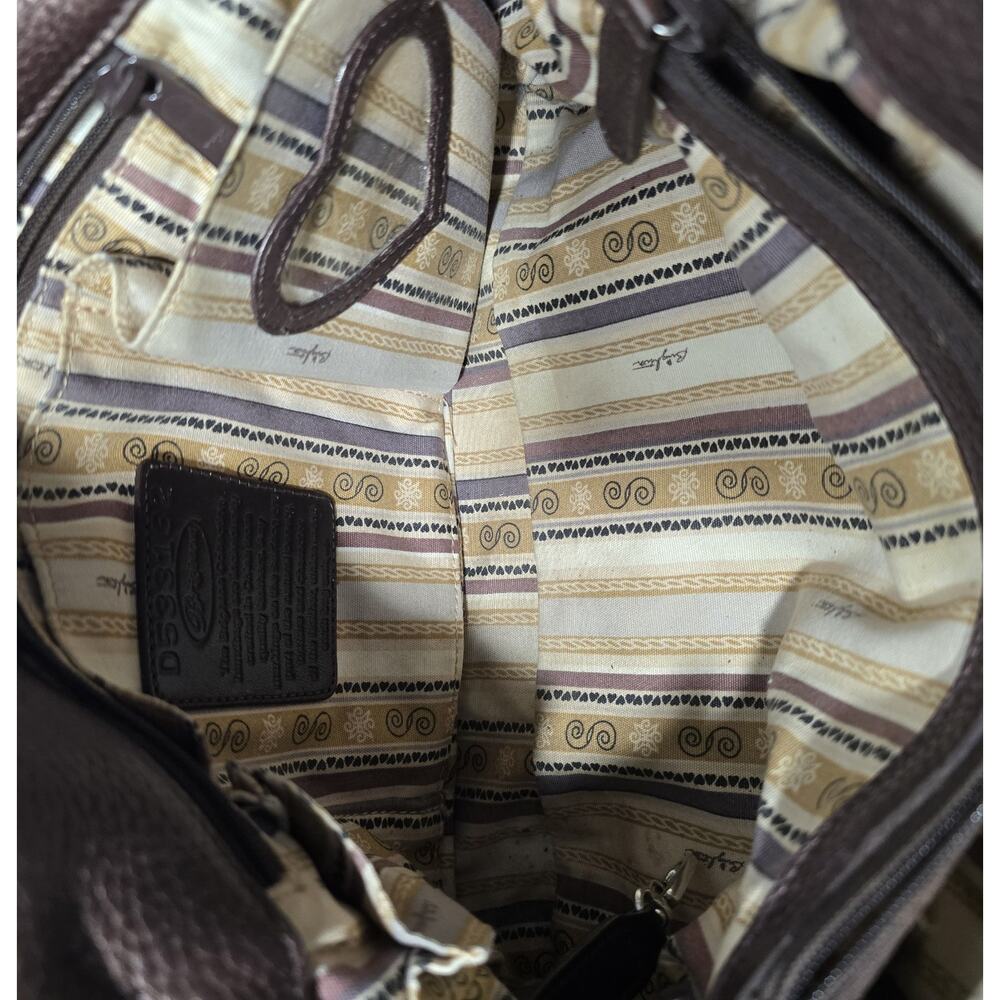 Brighton Lolita Masterpiece Col Leather Shoulder Bag Brown 3D Applique MSRP $350 - Picture 14 of 16